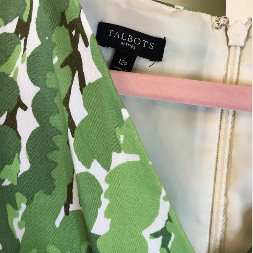 Talbots Womens Size 12 P‎ Faux Wrap sleeveless Cotton Floral Cottagecore Dress - Picture 3 of 6